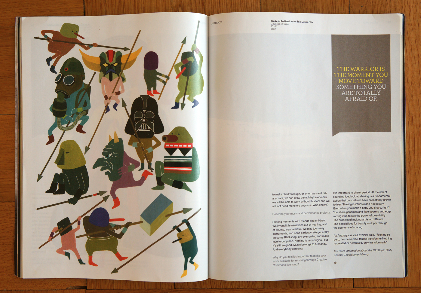 interview in Juxtapoz magazine / OBC / 05-2011